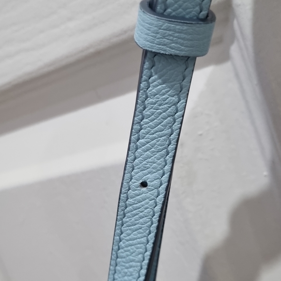 CELINE Trotter small Crossbody Shoulder Bag Leather Tiffany Blue - Picture 11 of 13